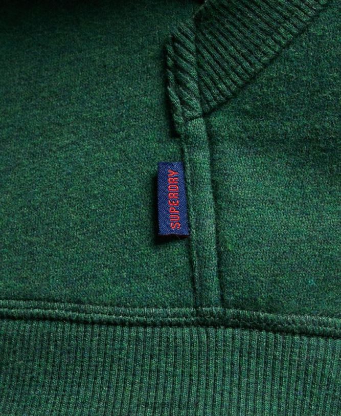 Vintage Logo Embroidered Hoodie Men Green Clothing Superdry 66N8N783
