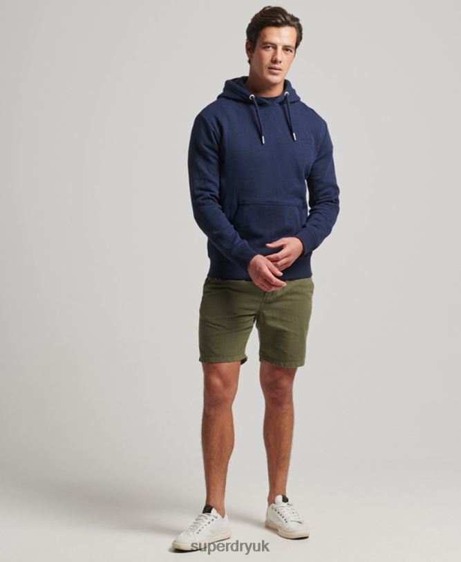 Vintage Logo Embroidered Hoodie Men Navy Clothing Superdry 66N8N838