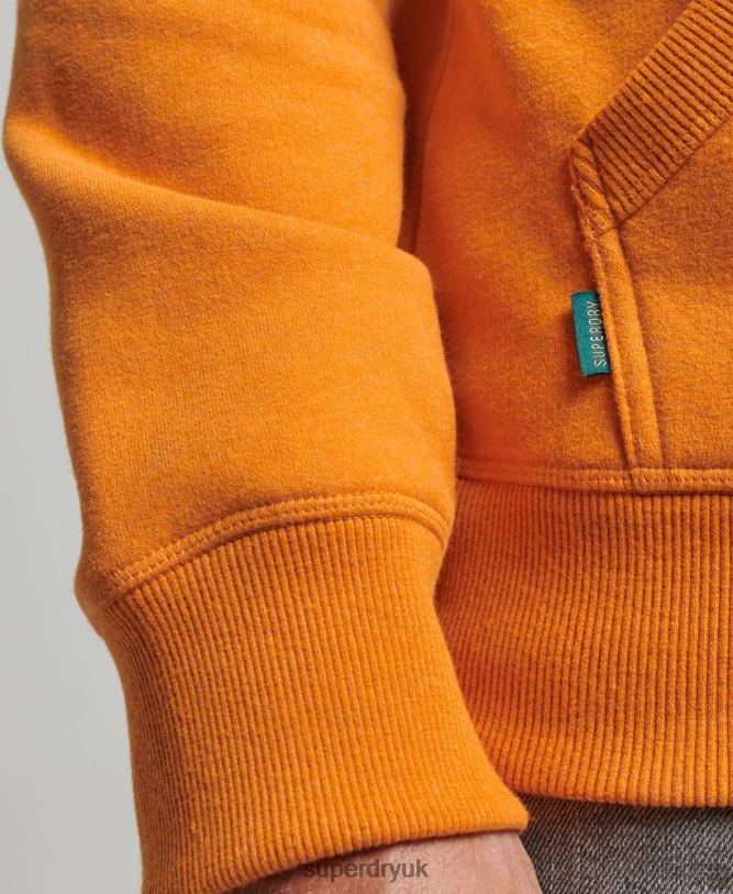 Vintage Logo Embroidered Hoodie Men Yellow Clothing Superdry 66N8N650