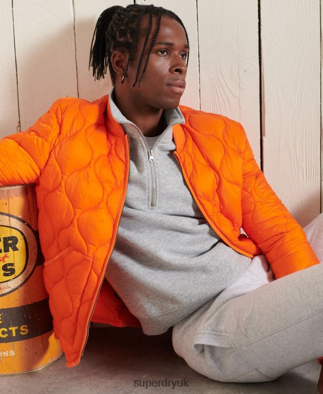 Vintage Logo Embroidered Zip Henley Sweatshirt Men Grey Clothing Superdry 66N8N779