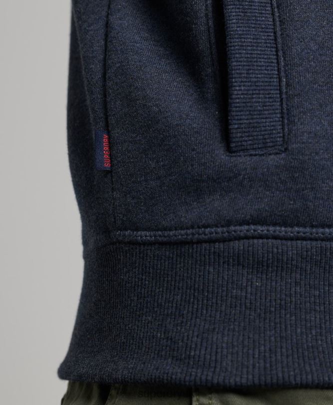 Vintage Logo Embroidered Zip Track Top Men Navy Clothing Superdry 66N8N730