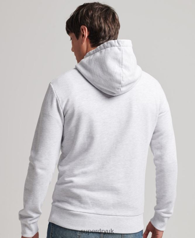 Vintage Logo Heritage Hoodie Men Light Grey Clothing Superdry 66N8N853