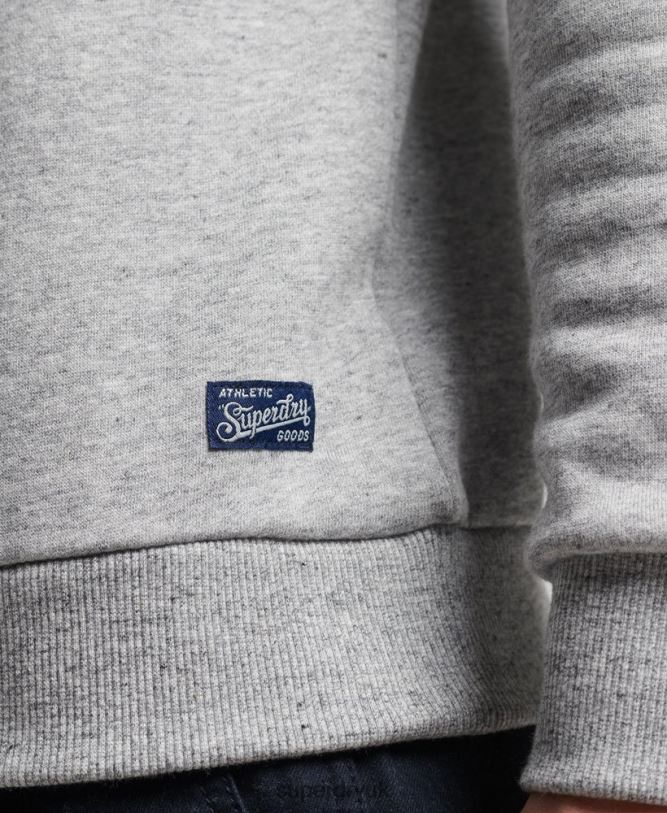 Vintage Logo Interest Crew Sweatshirt Men Grey Clothing Superdry 66N8N742