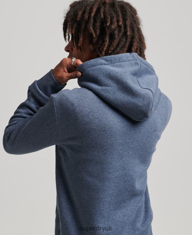Vintage Logo Interest Hoodie Men Navy Clothing Superdry 66N8N5023