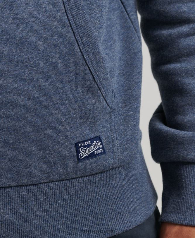 Vintage Logo Interest Hoodie Men Navy Clothing Superdry 66N8N5023