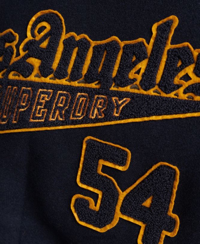 Vintage Mixed Varsity Bomber Women Navy Clothing Superdry 66N8N5553