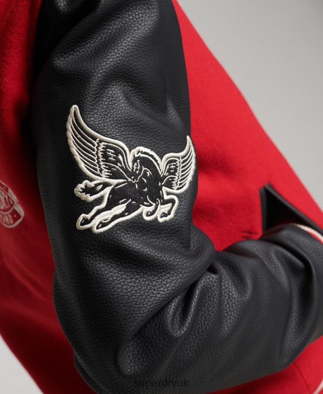 Vintage Mixed Varsity Bomber Women Red Clothing Superdry 66N8N5423