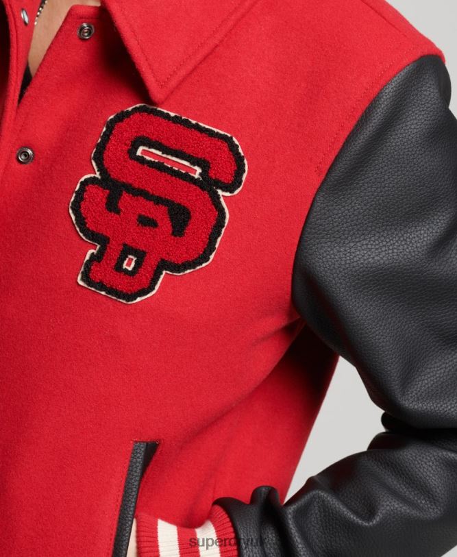 Vintage Mixed Varsity Bomber Women Red Clothing Superdry 66N8N5423