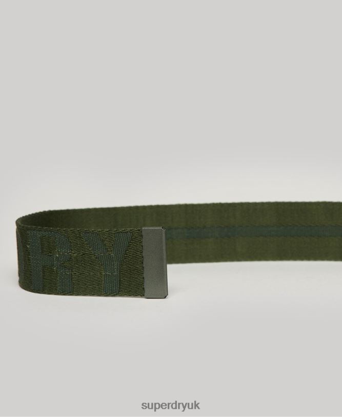 Webbing Belt Women Green Accessories Superdry 66N8N1653