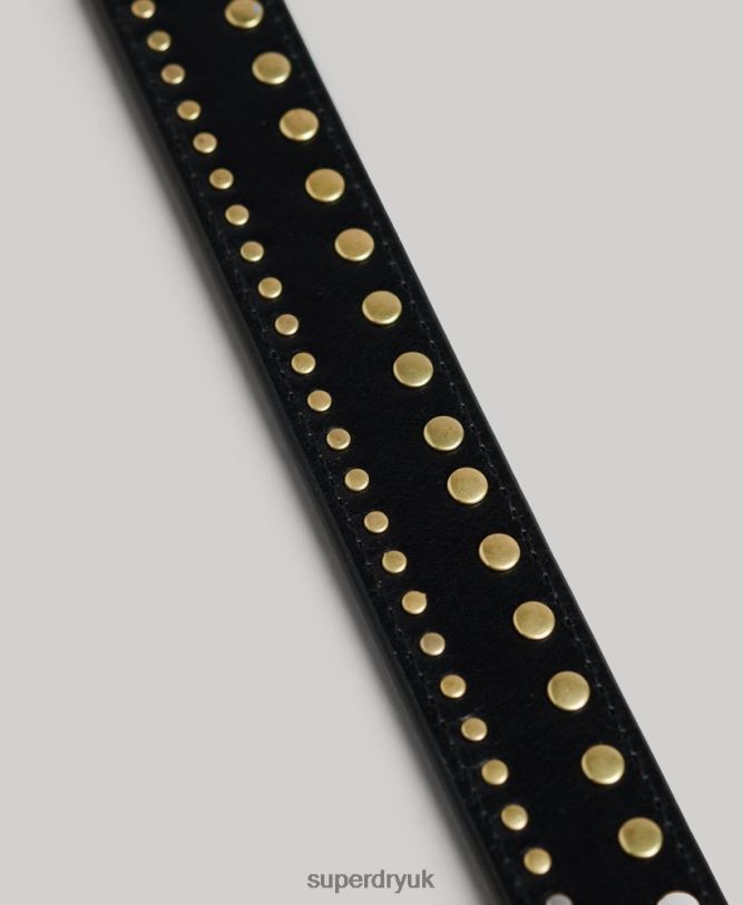 Western Leather Belt Women Black Accessories Superdry 66N8N4216