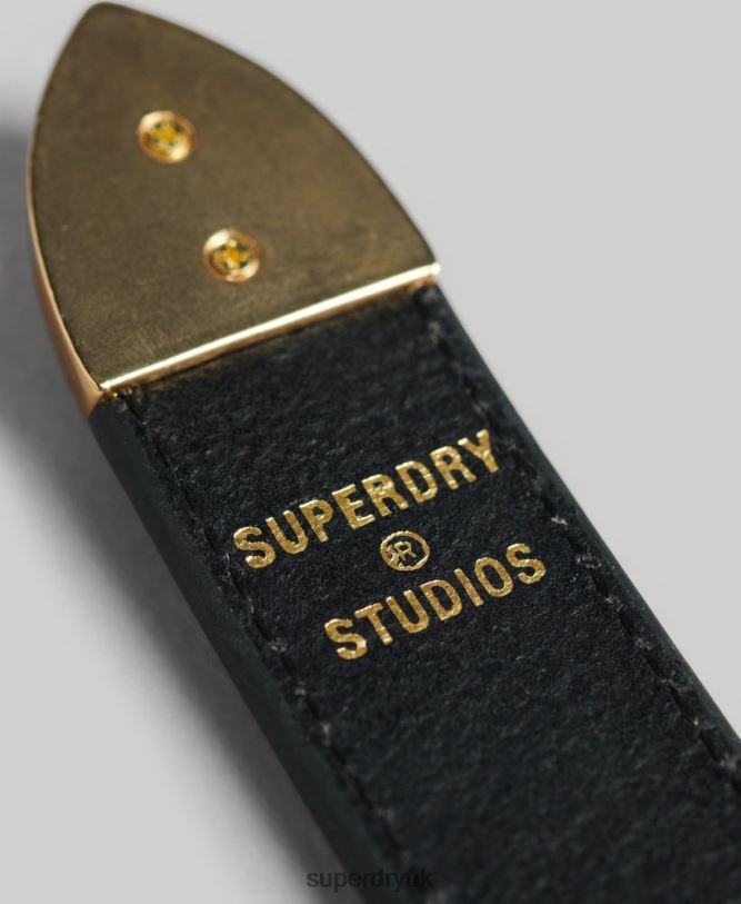 Western Leather Belt Women Black Accessories Superdry 66N8N4216