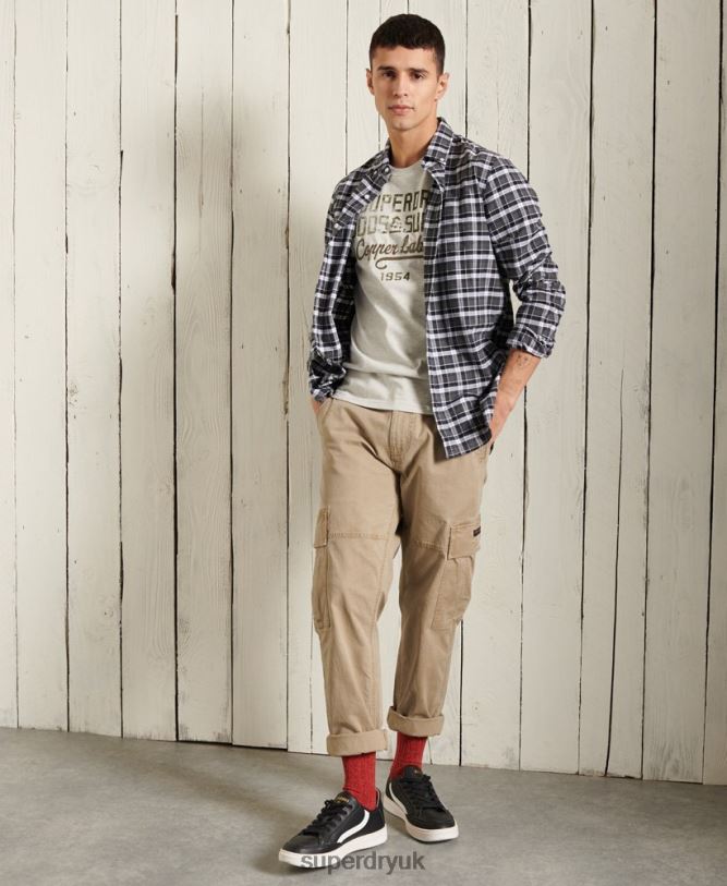 Workwear Graphic Lightweight T-Shirt Men Light Grey Clothing Superdry 66N8N4982