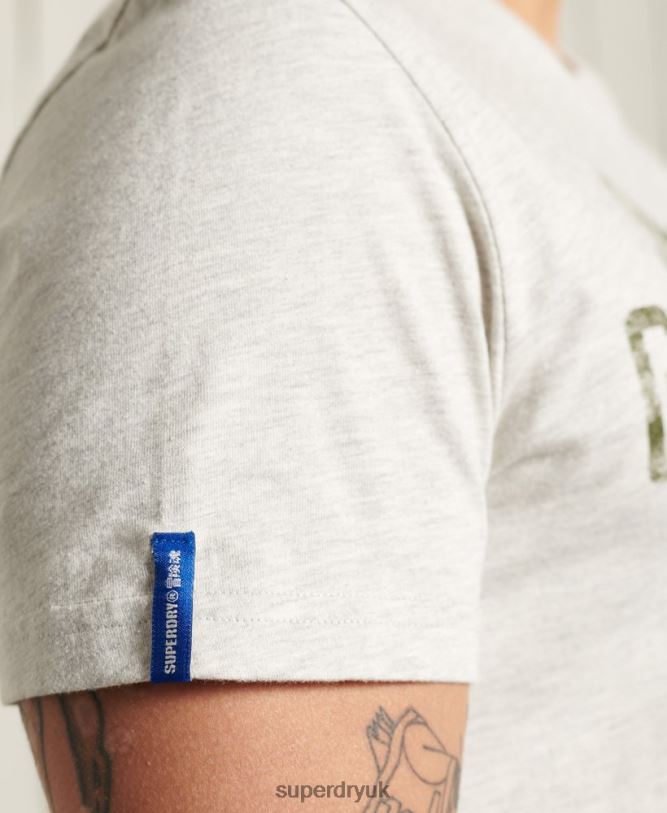 Workwear Graphic Lightweight T-Shirt Men Light Grey Clothing Superdry 66N8N4982