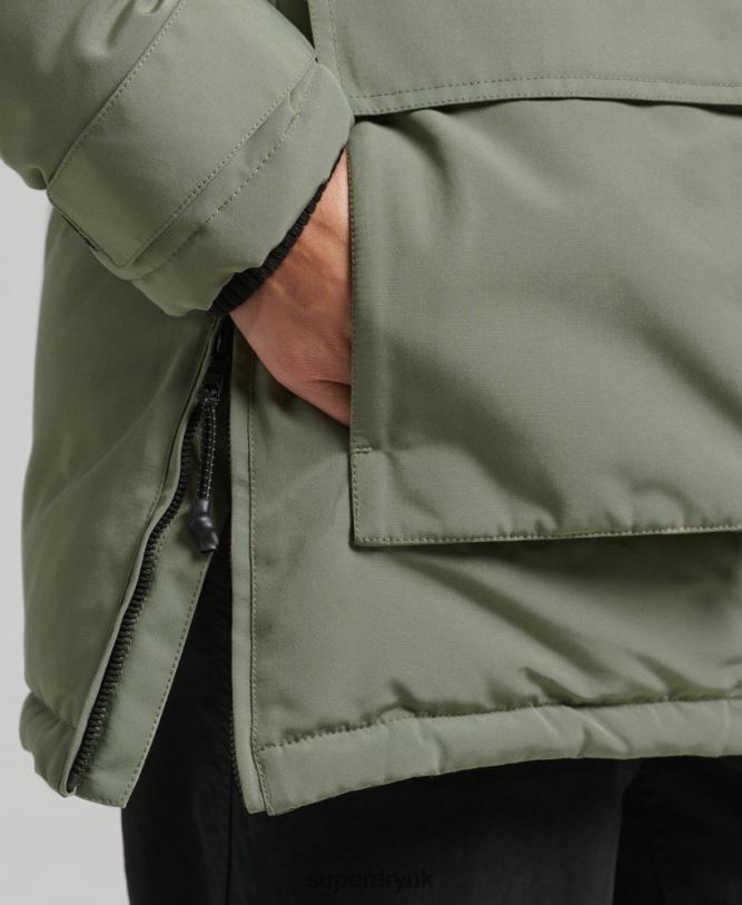 XPD Everest Parka Coat Women Khaki Clothing Superdry 66N8N3655