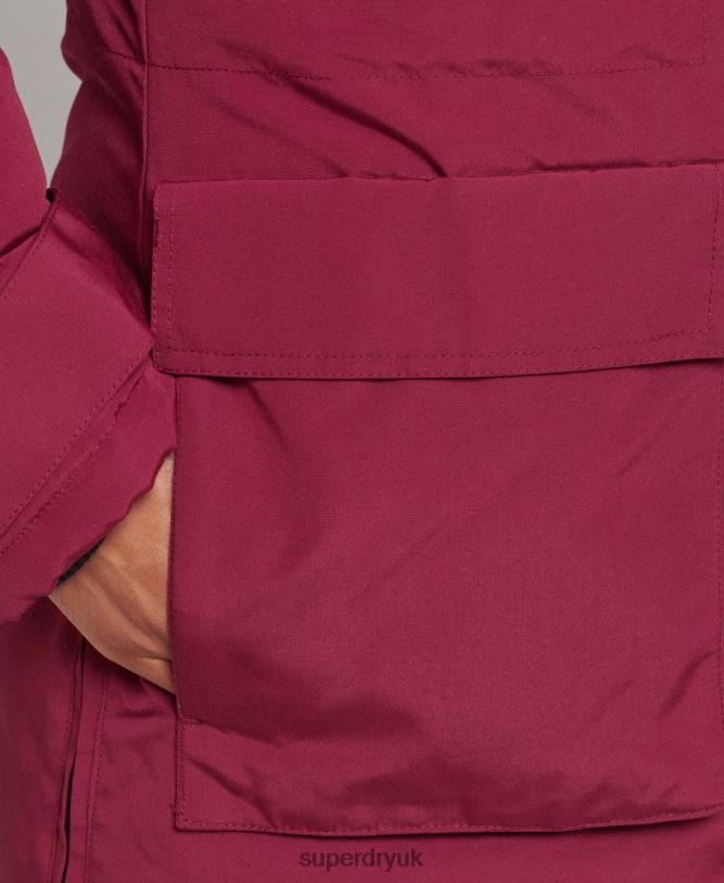 XPD Everest Parka Coat Women Pink Clothing Superdry 66N8N5445