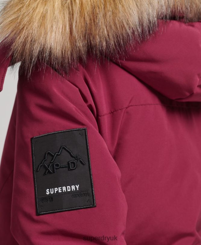 XPD Everest Parka Coat Women Pink Clothing Superdry 66N8N5445