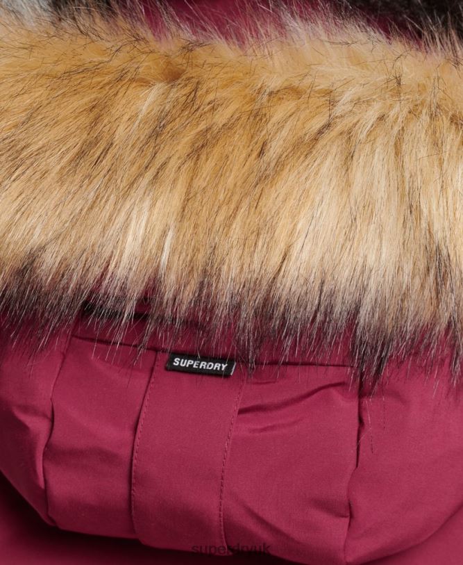 XPD Everest Parka Coat Women Pink Clothing Superdry 66N8N5445