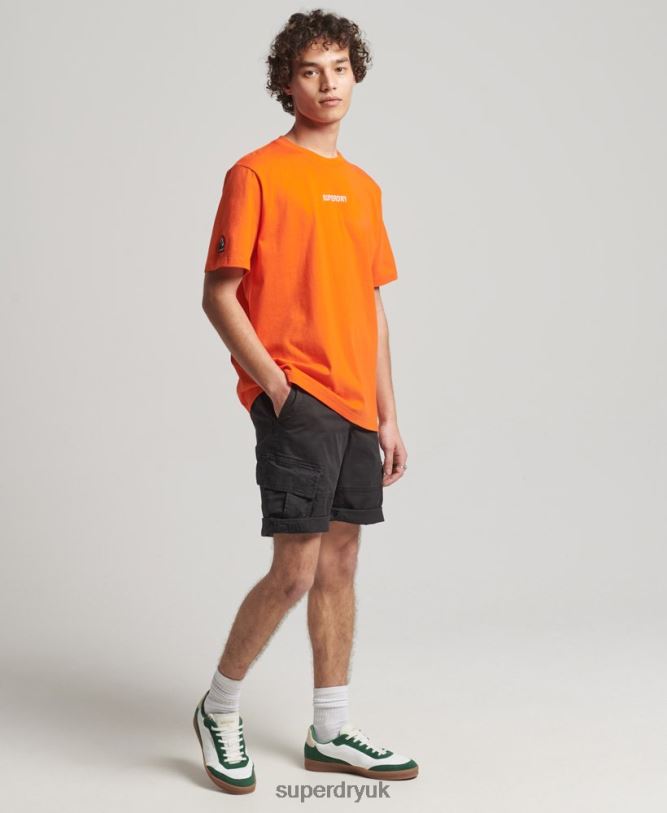 Yama Shield Graphic T-Shirt Men Orange Clothing Superdry 66N8N4974