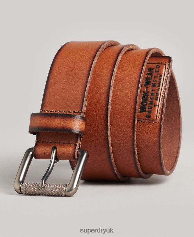 Badgeman Belt Men Tan Accessories Superdry 66N8N1844