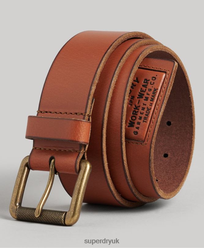 Leather Belt Gift Box Men Tan Accessories Superdry 66N8N1775