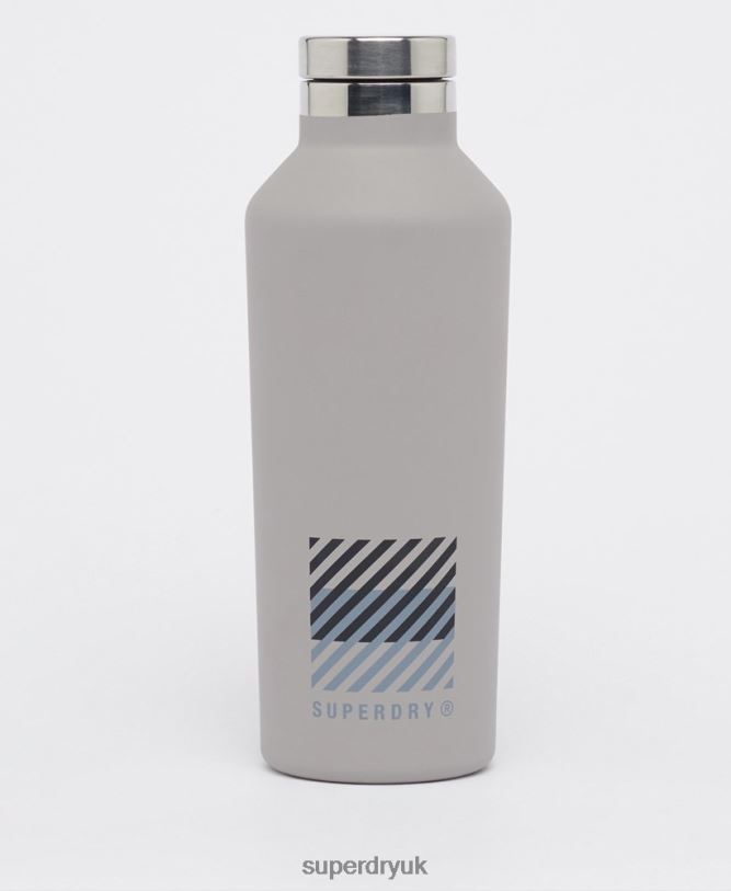 Training Steel Bottle Men Grey Accessories Superdry 66N8N1828