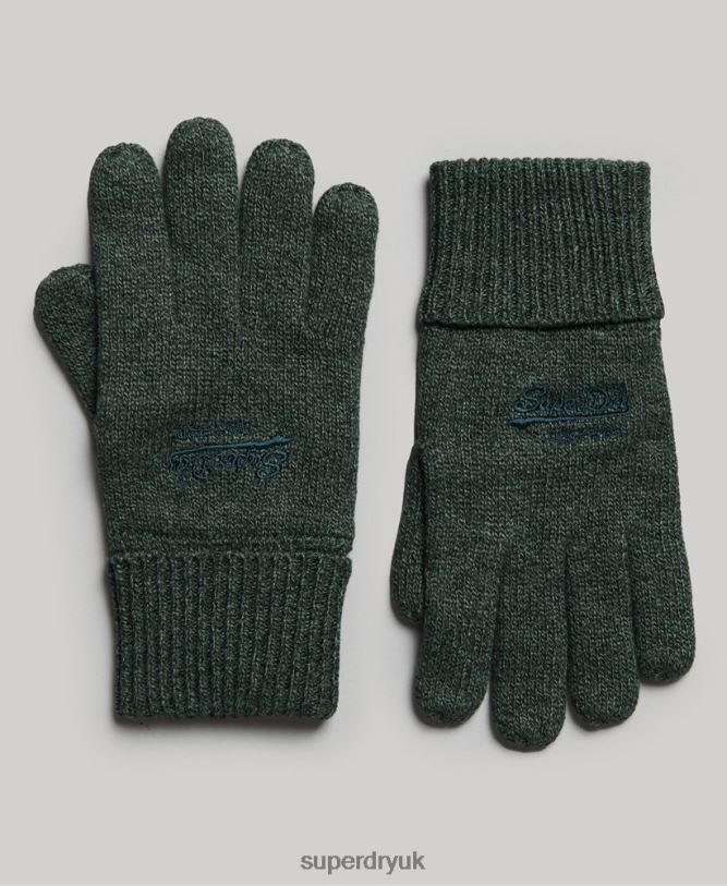Essential Plain Gloves Men Green Accessories Superdry 66N8N6390