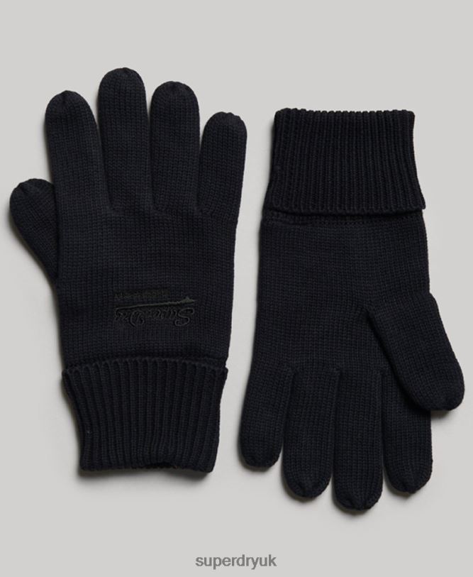 Essential Plain Gloves Men Navy Accessories Superdry 66N8N1705