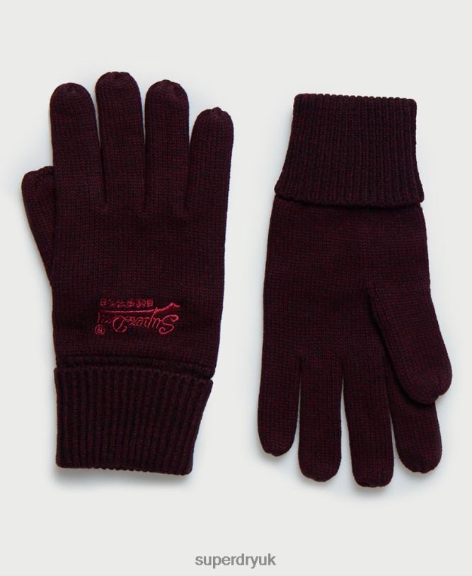 Orange Label Gloves Men Red Accessories Superdry 66N8N1842