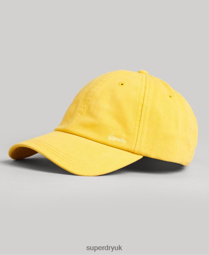 Vintage Embroidered Cap Men Yellow Accessories Superdry 66N8N1748