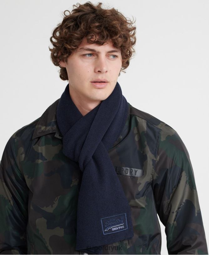 Orange Label Scarf Men Navy Accessories Superdry 66N8N1857