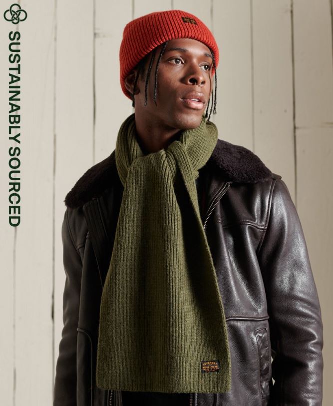 Radar Scarf Men Green Accessories Superdry 66N8N1819