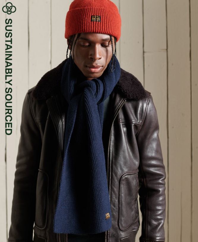 Radar Scarf Men Navy Accessories Superdry 66N8N1825