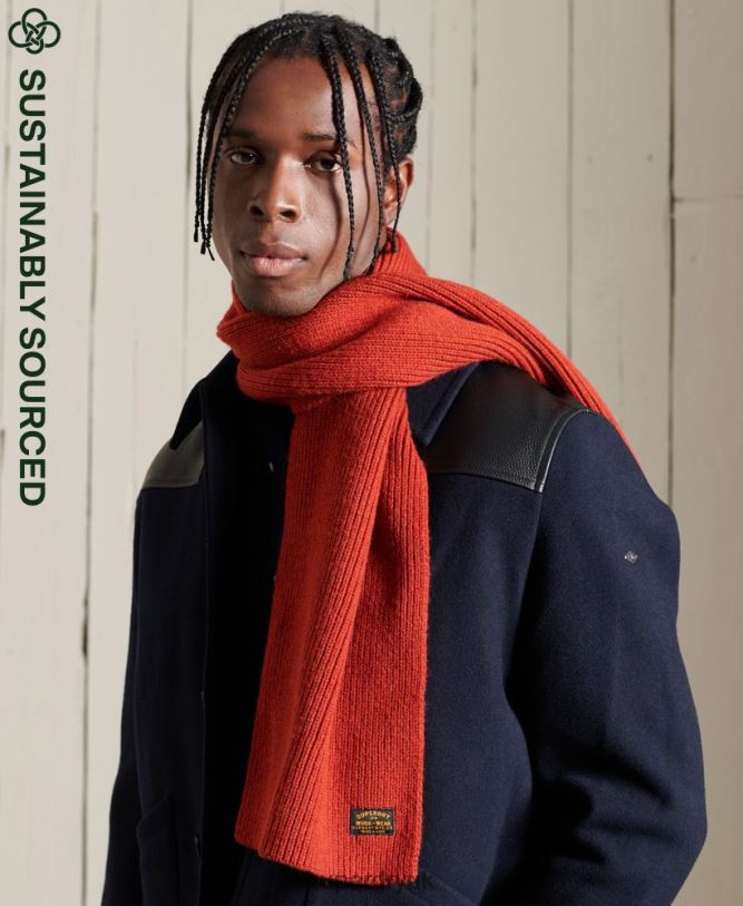 Radar Scarf Men Red Accessories Superdry 66N8N1817