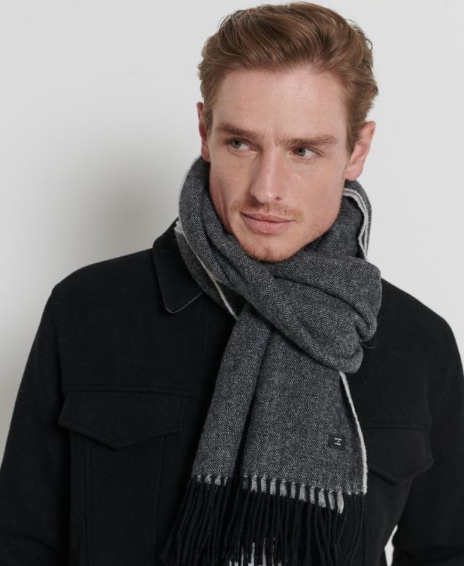 Studio Scarf Men Dark Grey Accessories Superdry 66N8N1783