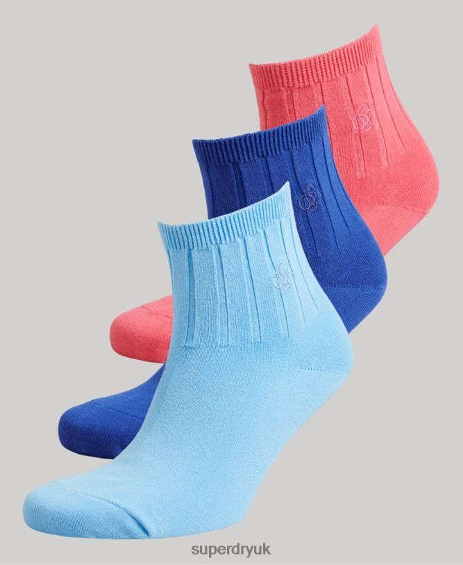 Organic Cotton Ankle Sock Pack Men Multi Accessories Superdry 66N8N1664