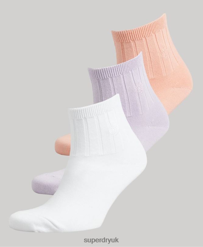 Organic Cotton Ankle Sock Pack Men Multi Accessories Superdry 66N8N1729