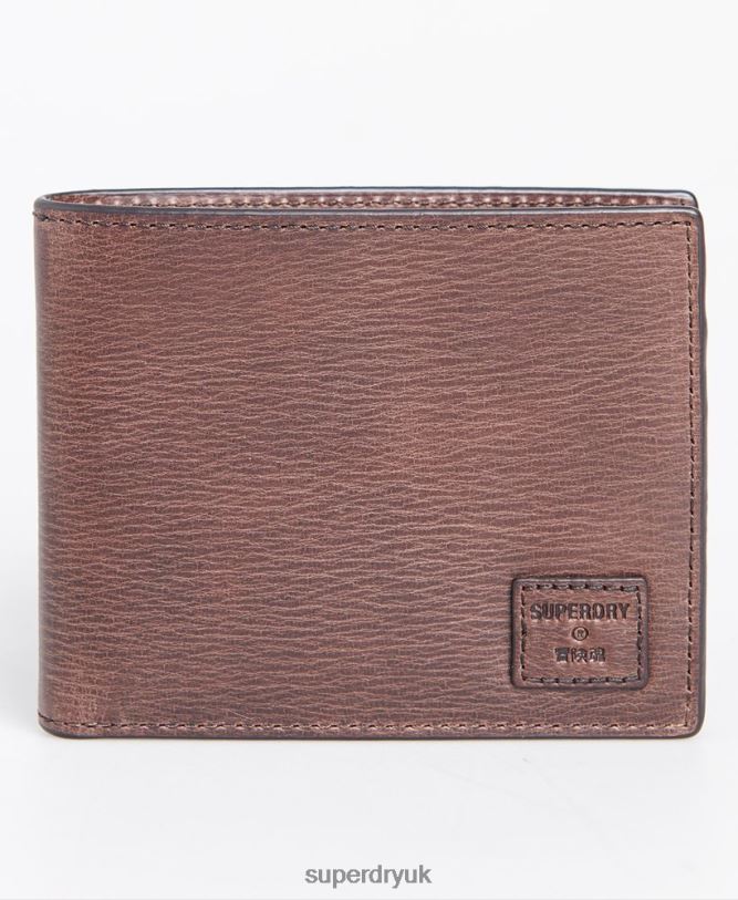 Benson Boxed Bi Fold Wallet Men Brown Accessories Superdry 66N8N6429