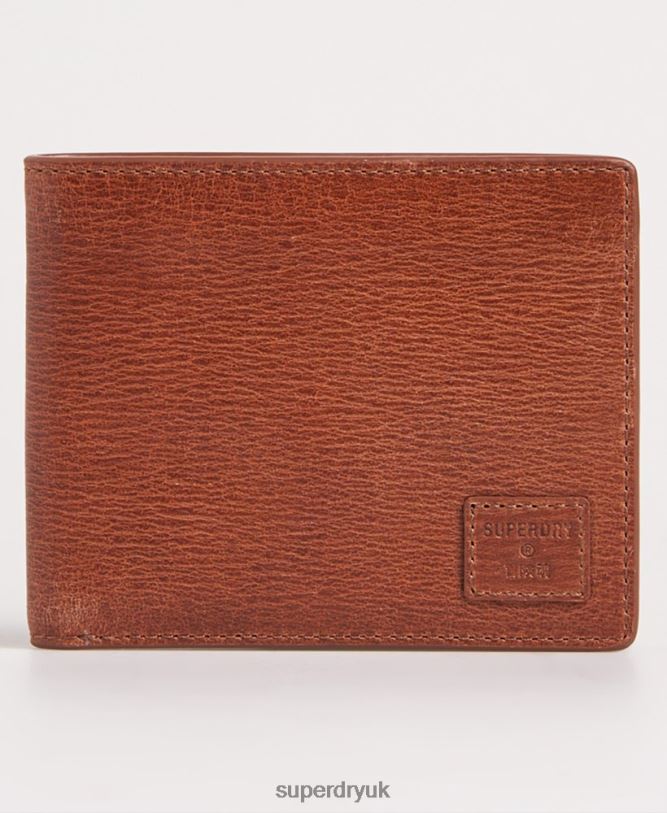 Benson Boxed Bi Fold Wallet Men Brown Accessories Superdry 66N8N6430