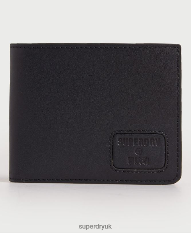 NYC Bifold Leather Wallet Men Black Accessories Superdry 66N8N1773