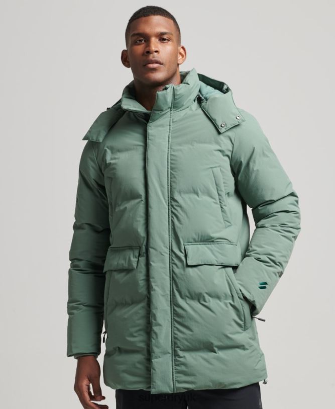 Boxy Puffer Coat Men Green Clothing Superdry 66N8N4641