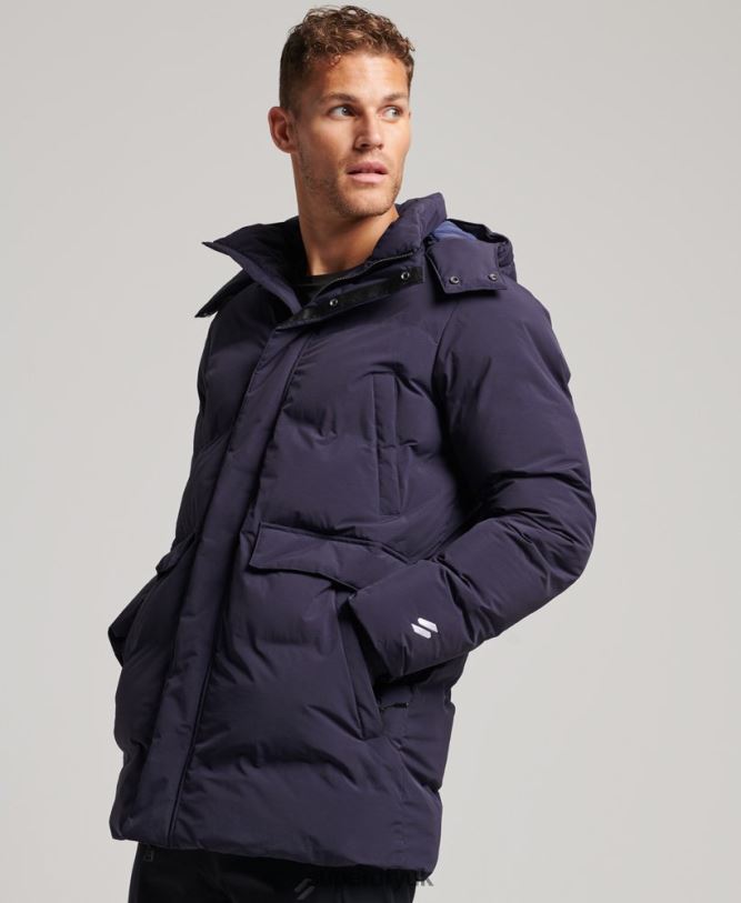 Boxy Puffer Coat Men Navy Clothing Superdry 66N8N4589