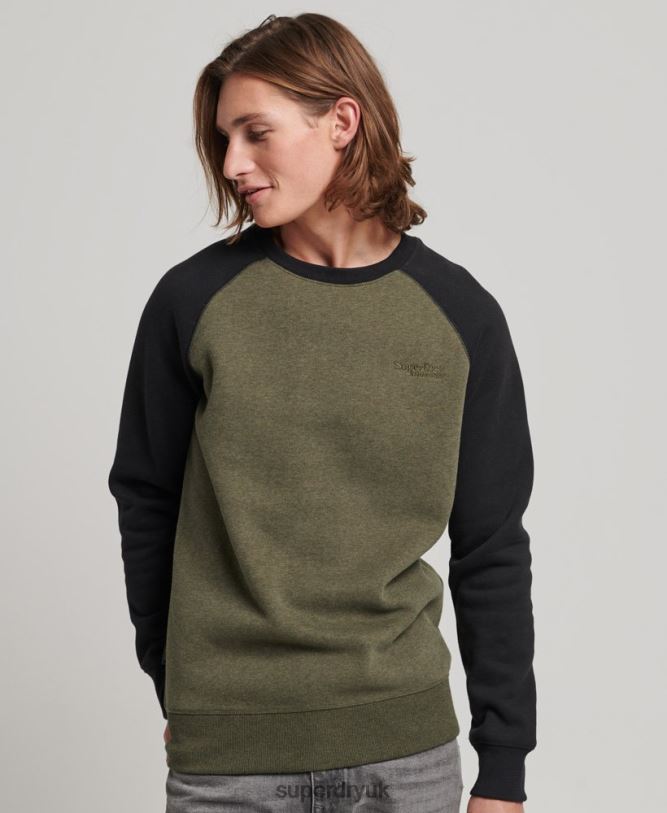 Baseball Crew Sweatshirt Men Green Clothing Superdry 66N8N506