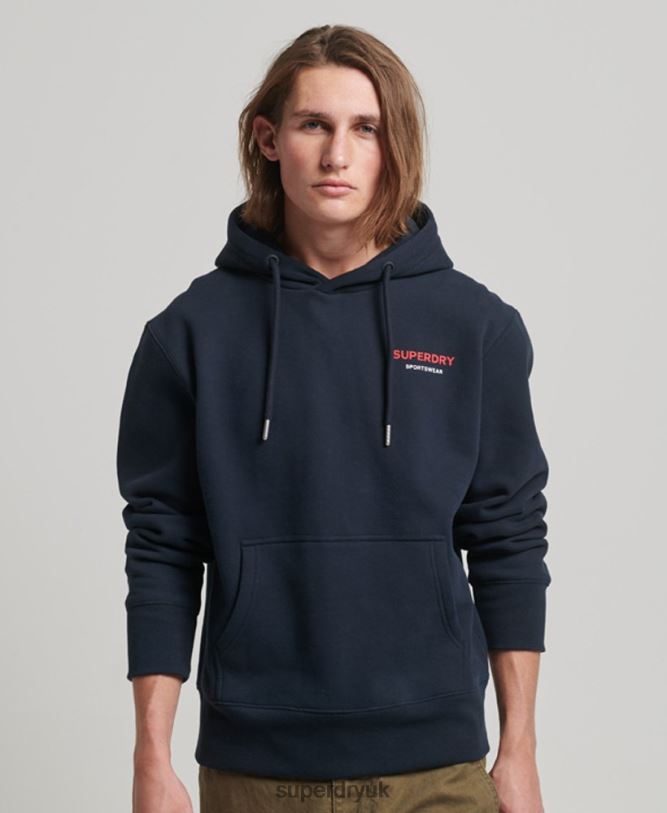 Code Sportswear Hoodie Men Navy Clothing Superdry 66N8N541
