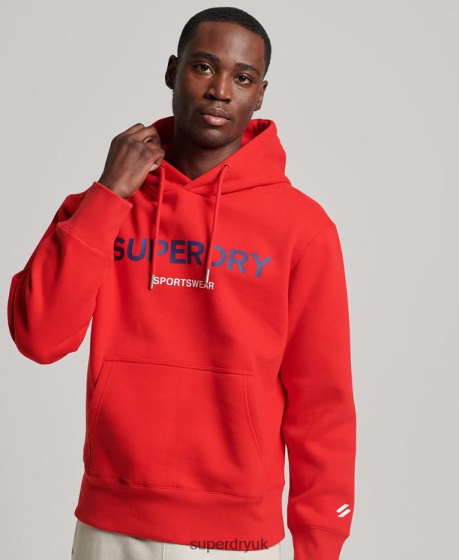 Code Sportswear Hoodie Men Red Clothing Superdry 66N8N540