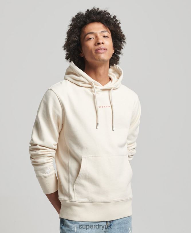Code Surplus Logo Hoodie Men Cream Clothing Superdry 66N8N466
