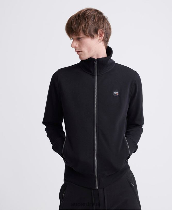 Collective Loopback Track Top Men Black Clothing Superdry 66N8N876