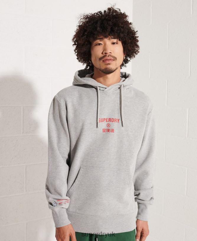 Independent Hoodie Men Grey Clothing Superdry 66N8N807