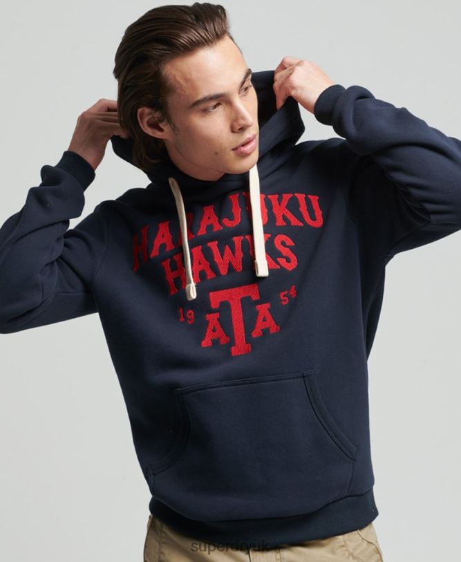 Vintage Collegiate Hoodie Men Navy Clothing Superdry 66N8N801