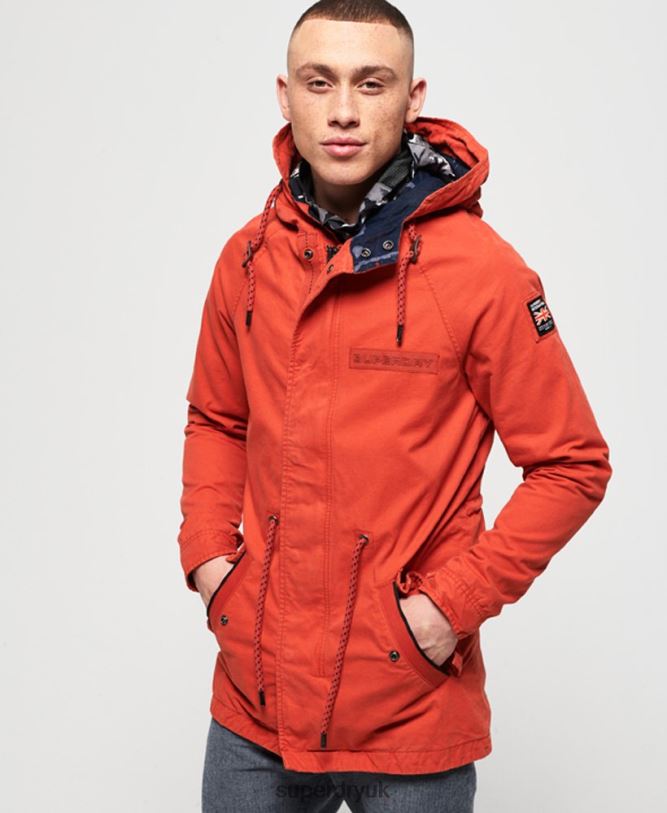 Aviator Rookie Parka Jacket Men Orange Clothing Superdry 66N8N1202