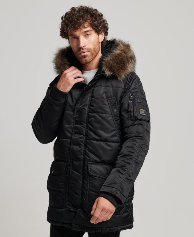 Chinook Parka Jacket Men Dark Grey Clothing Superdry 66N8N4447